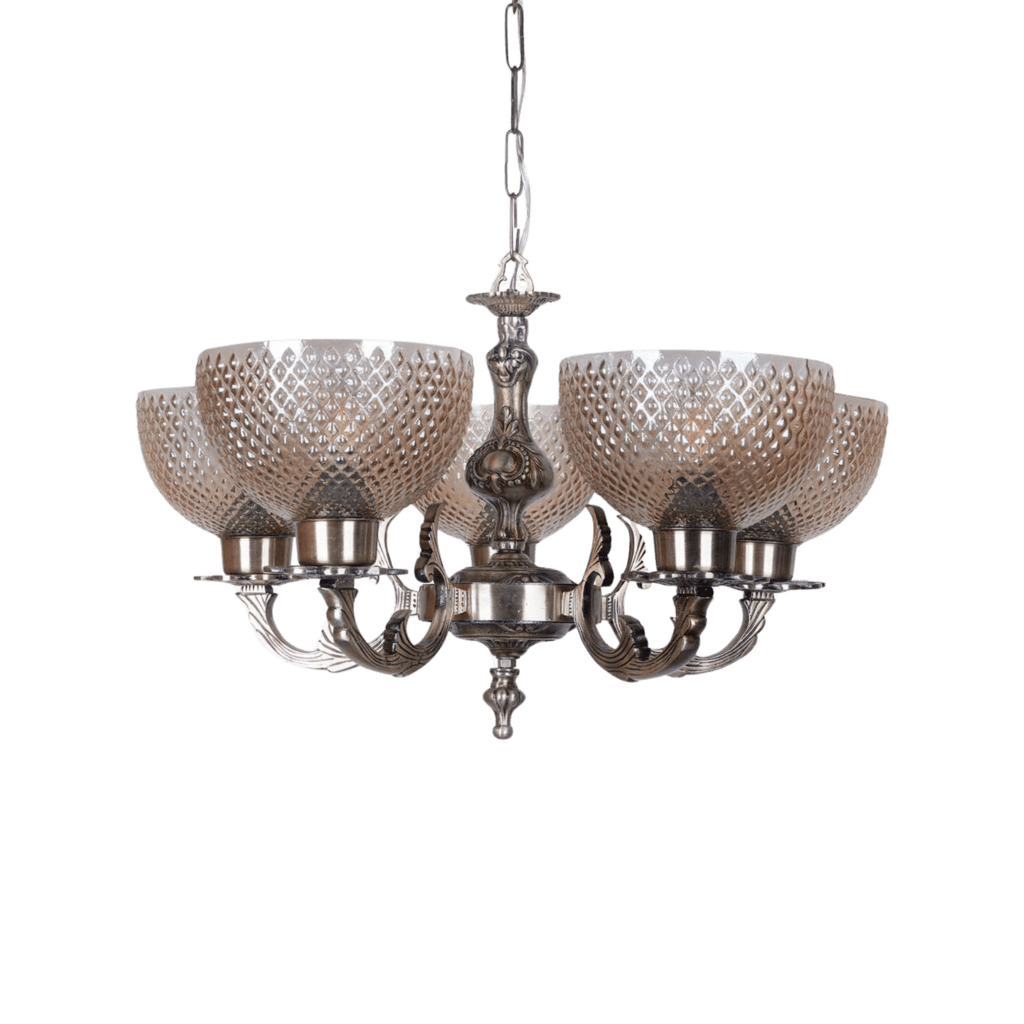 5-Light Antique Ceiling Chandelier - Maple Lights